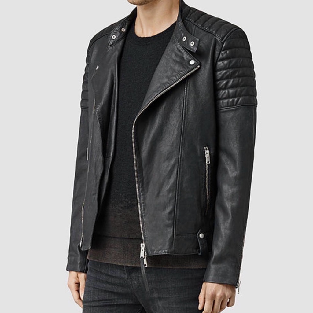 Like New - All Saints Men’s Leather Jacket
